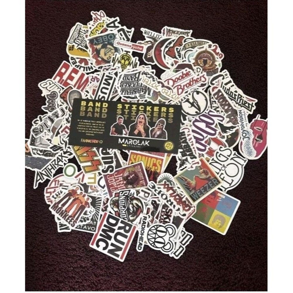 203 Cool Colorful Band Stickers From Anba To ZZ Top Less Than 9 Cent Each